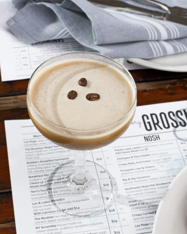 Whether you’re easing into the day or winding one down, the Nutty Noir’s got you.
Vodka, pistachio cream, flor di latte, cold brew, and a whisper of orange vanilla cardamom syrup.